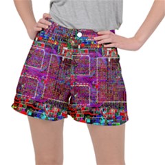 Technology Circuit Board Layout Pattern Women s Ripstop Shorts