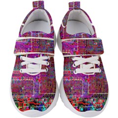 Technology Circuit Board Layout Pattern Kids  Velcro Strap Shoes by Ket1n9