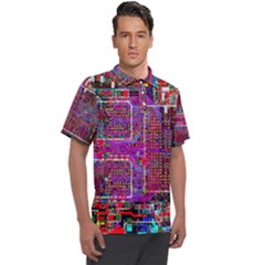 Technology Circuit Board Layout Pattern Men s Polo T-shirt by Ket1n9