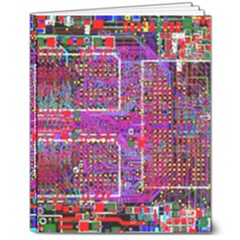 Technology Circuit Board Layout Pattern 8  X 10  Hardcover Notebook by Ket1n9