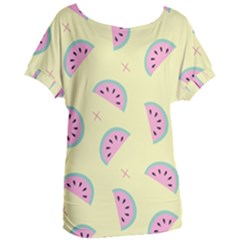 Watermelon Wallpapers  Creative Illustration And Patterns Women s Oversized T-shirt by Ket1n9