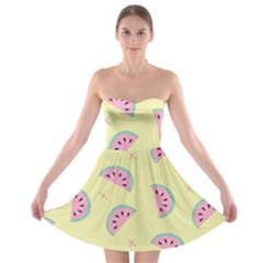 Watermelon Wallpapers  Creative Illustration And Patterns Strapless Bra Top Dress by Ket1n9