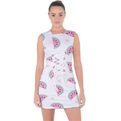 Watermelon Wallpapers  Creative Illustration And Patterns Lace Up Front Bodycon Dress by Ket1n9