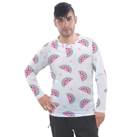 Watermelon Wallpapers  Creative Illustration And Patterns Men s Pique Long Sleeve T-shirt by Ket1n9