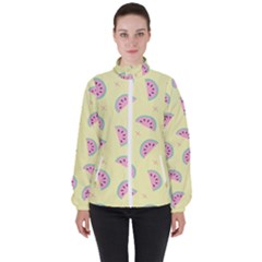 Watermelon Wallpapers  Creative Illustration And Patterns Women s High Neck Windbreaker by Ket1n9