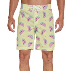 Watermelon Wallpapers  Creative Illustration And Patterns Men s Beach Shorts by Ket1n9