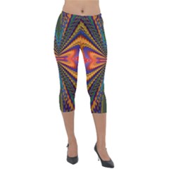 Casanova Abstract Art-colors Cool Druffix Flower Freaky Trippy Lightweight Velour Capri Leggings  by Ket1n9