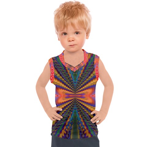 Casanova Abstract Art-colors Cool Druffix Flower Freaky Trippy Kids  Sport Tank Top by Ket1n9