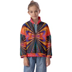 Casanova Abstract Art-colors Cool Druffix Flower Freaky Trippy Kids  Half Zip Hoodie by Ket1n9