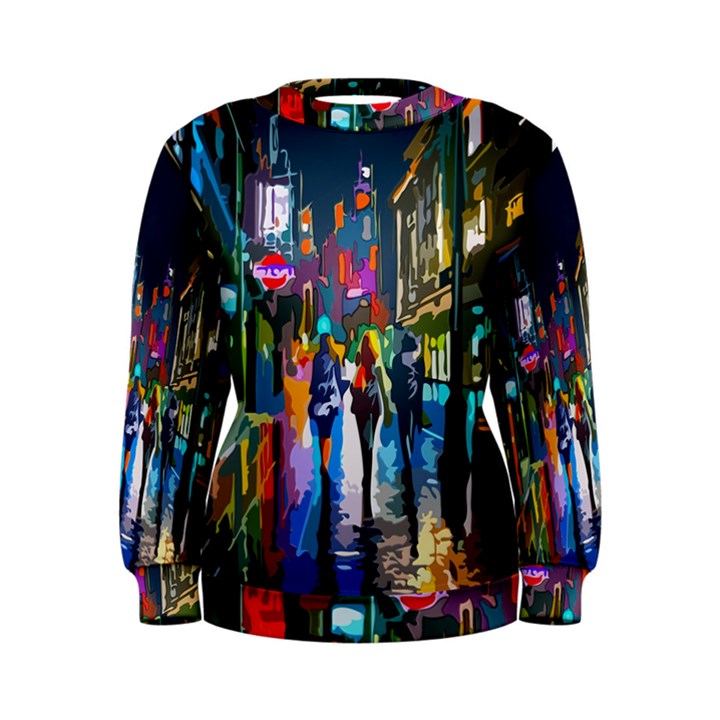 Abstract-vibrant-colour-cityscape Women s Sweatshirt