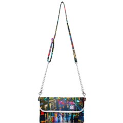 Abstract-vibrant-colour-cityscape Mini Crossbody Handbag by Ket1n9