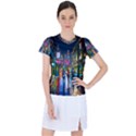 Abstract-vibrant-colour-cityscape Women s Sports Top View1