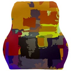 Abstract-vibrant-colour Car Seat Velour Cushion  by Ket1n9