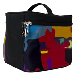 Abstract-vibrant-colour Make Up Travel Bag (small) by Ket1n9