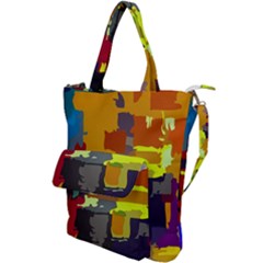 Abstract-vibrant-colour Shoulder Tote Bag by Ket1n9