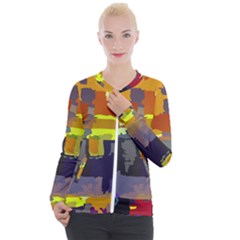 Abstract-vibrant-colour Casual Zip Up Jacket by Ket1n9