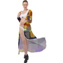 Abstract-vibrant-colour Maxi Chiffon Beach Wrap View1