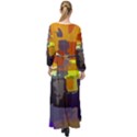 Abstract-vibrant-colour Maxi Chiffon Beach Wrap View2