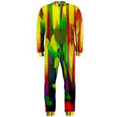 Abstract-vibrant-colour-botany Onepiece Jumpsuit (men) by Ket1n9