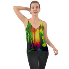 Abstract-vibrant-colour-botany Chiffon Cami by Ket1n9