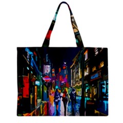 Abstract-vibrant-colour-cityscape Zipper Mini Tote Bag by Ket1n9