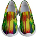 Abstract-vibrant-colour-botany Kids Lightweight Slip Ons View1