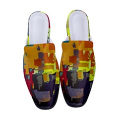 Abstract-vibrant-colour Women s Classic Backless Heels by Ket1n9