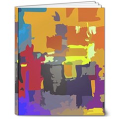 Abstract-vibrant-colour 8  X 10  Softcover Notebook by Ket1n9