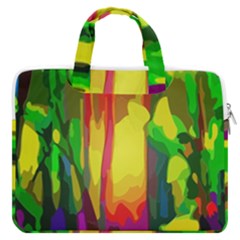 Abstract-vibrant-colour-botany Macbook Pro 13  Double Pocket Laptop Bag by Ket1n9