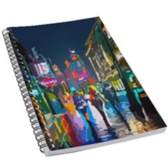 Abstract-vibrant-colour-cityscape 5 5  X 8 5  Notebook by Ket1n9