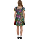 Abstract-vibrant-colour-cityscape Kids  Puff Sleeved Dress View4