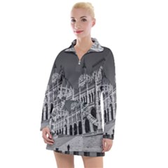 Architecture-parliament-landmark Women s Long Sleeve Casual Dress by Ket1n9