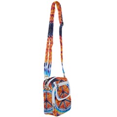 Tie Dye Peace Sign Shoulder Strap Belt Bag by Ket1n9