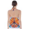 Tie Dye Peace Sign Tie Back Tankini Top View2