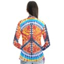 Tie Dye Peace Sign Drape Collar Cardigan View2