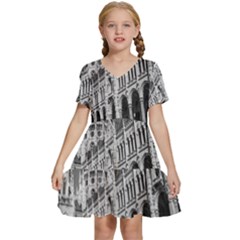 Architecture-parliament-landmark Kids  Short Sleeve Tiered Mini Dress by Ket1n9