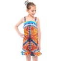 Tie Dye Peace Sign Kids  Overall Dress View1