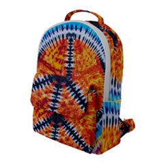 Tie Dye Peace Sign Flap Pocket Backpack (large) by Ket1n9