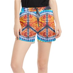 Tie Dye Peace Sign Women s Runner Shorts by Ket1n9