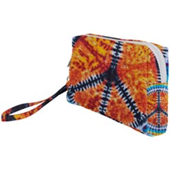 Tie Dye Peace Sign Wristlet Pouch Bag (small) by Ket1n9