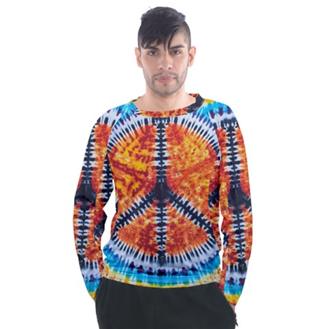 Tie Dye Peace Sign Men s Long Sleeve Raglan T-shirt by Ket1n9