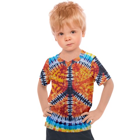 Tie Dye Peace Sign Kids  Sports T-shirt by Ket1n9