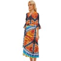 Tie Dye Peace Sign Midsummer Wrap Dress View2