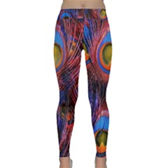 Pretty Peacock Feather Classic Yoga Leggings by Ket1n9