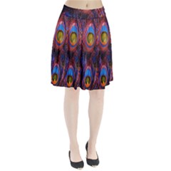 Pretty Peacock Feather Pleated Skirt by Ket1n9