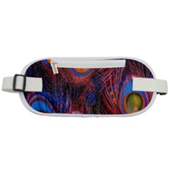 Pretty Peacock Feather Rounded Waist Pouch by Ket1n9