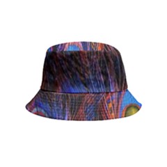 Pretty Peacock Feather Inside Out Bucket Hat (kids) by Ket1n9