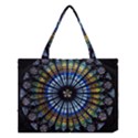 Stained Glass Rose Window In France s Strasbourg Cathedral Medium Tote Bag View1