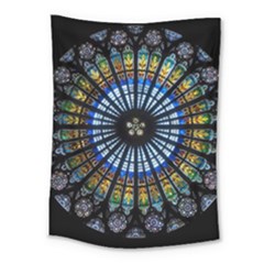 Stained Glass Rose Window In France s Strasbourg Cathedral Medium Tapestry