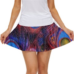 Pretty Peacock Feather Women s Skort by Ket1n9